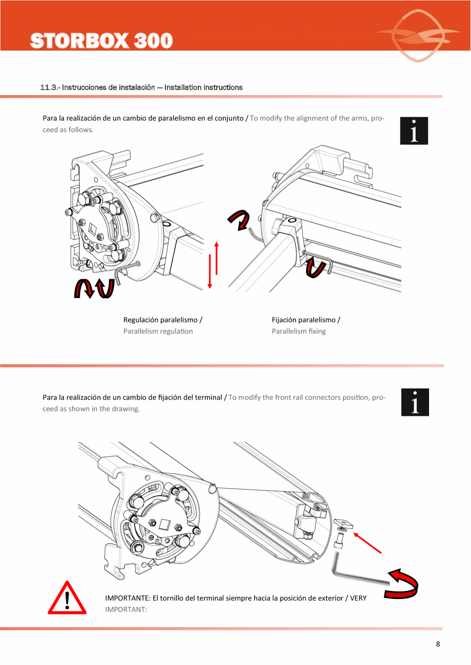 Pagina 8-Copertina casetata medie LLAZA StorBox 300 Instructiuni montaj, utilizare Engleza, Spaniola re there...