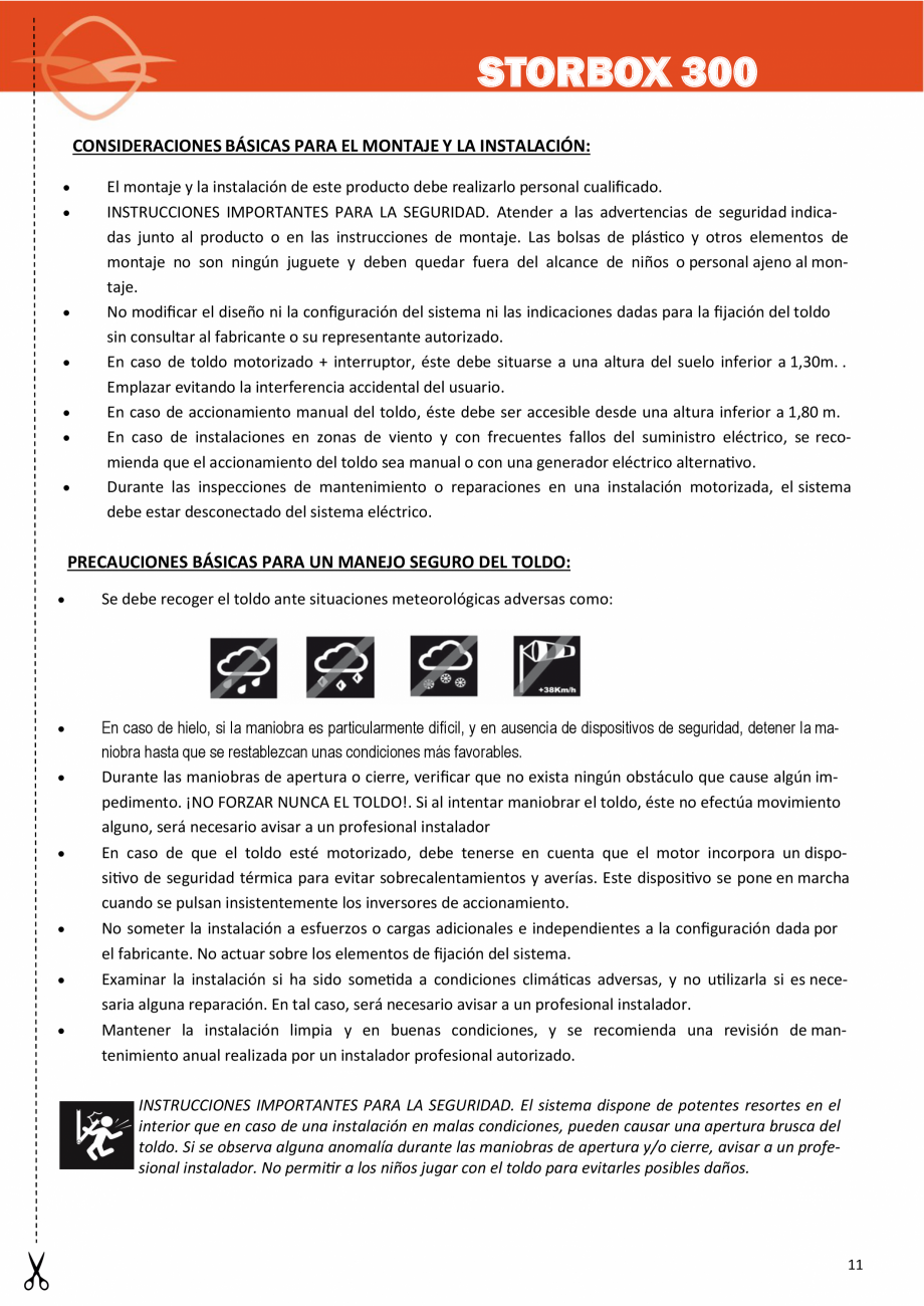 Pagina 11-Copertina casetata medie LLAZA StorBox 300 Instructiuni montaj, utilizare Engleza, Spaniola ES...