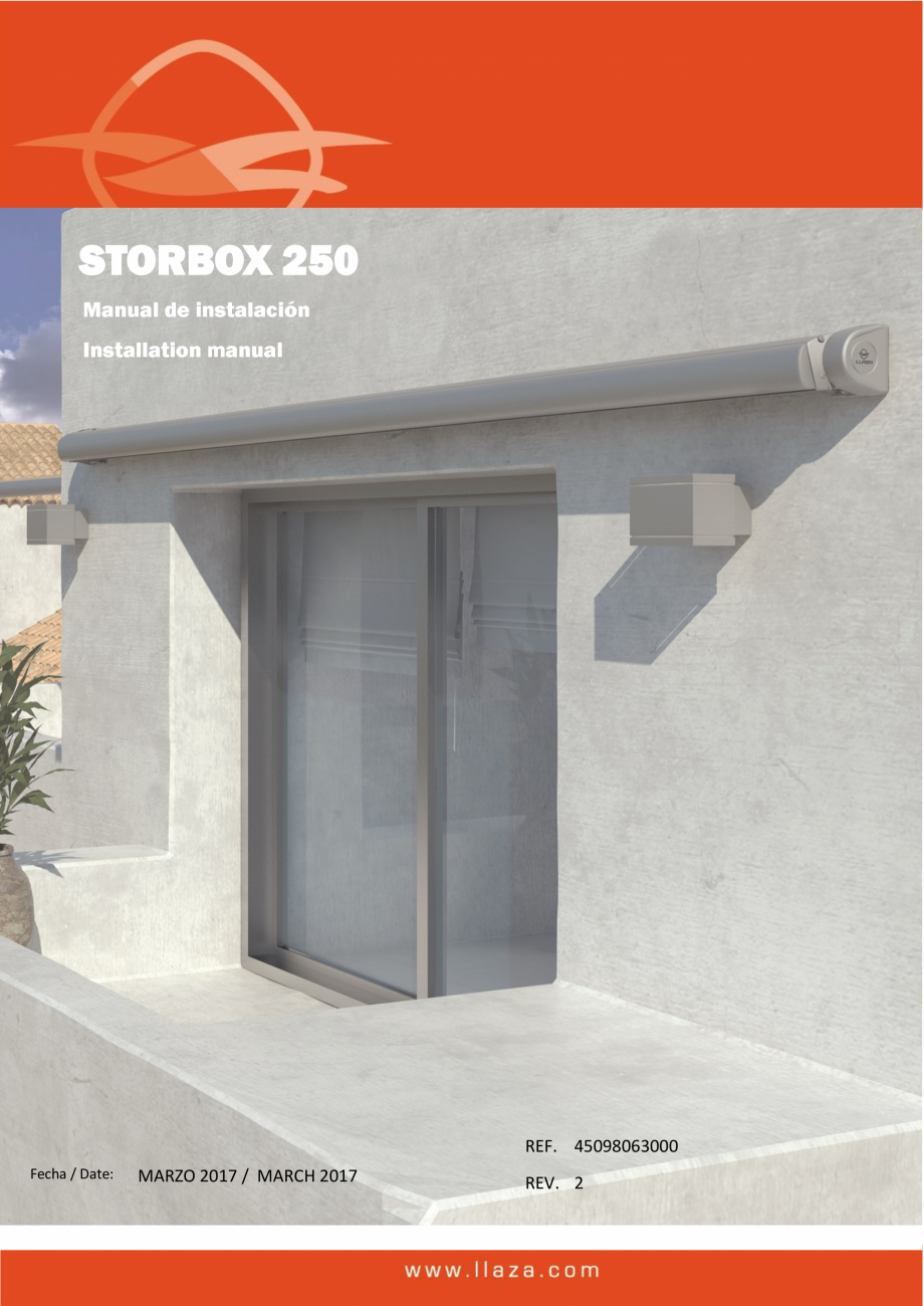 Pagina 1-Copertina casetata de mici dimensiuni LLAZA StorBox 250 Instructiuni montaj, utilizare Engleza,...