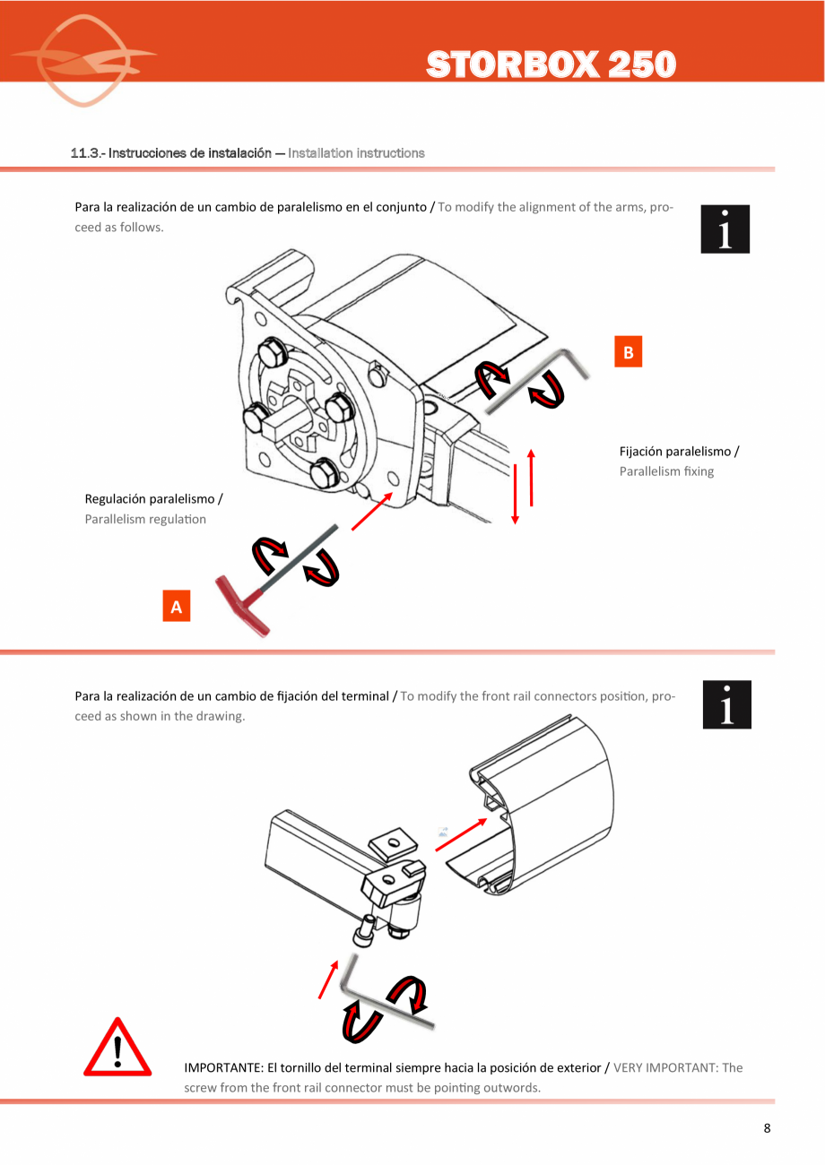 Pagina 8-Copertina casetata de mici dimensiuni LLAZA StorBox 250 Instructiuni montaj, utilizare Engleza,...