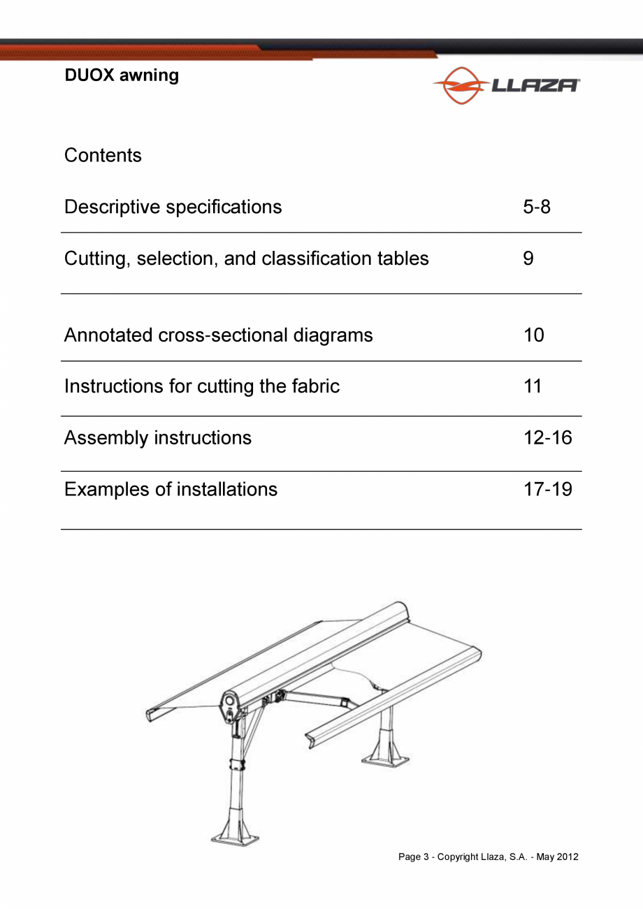Pagina 3-Copertina dubla cu ax comun si structura proprie LLAZA Duox Fisa tehnica Engleza cedence when...