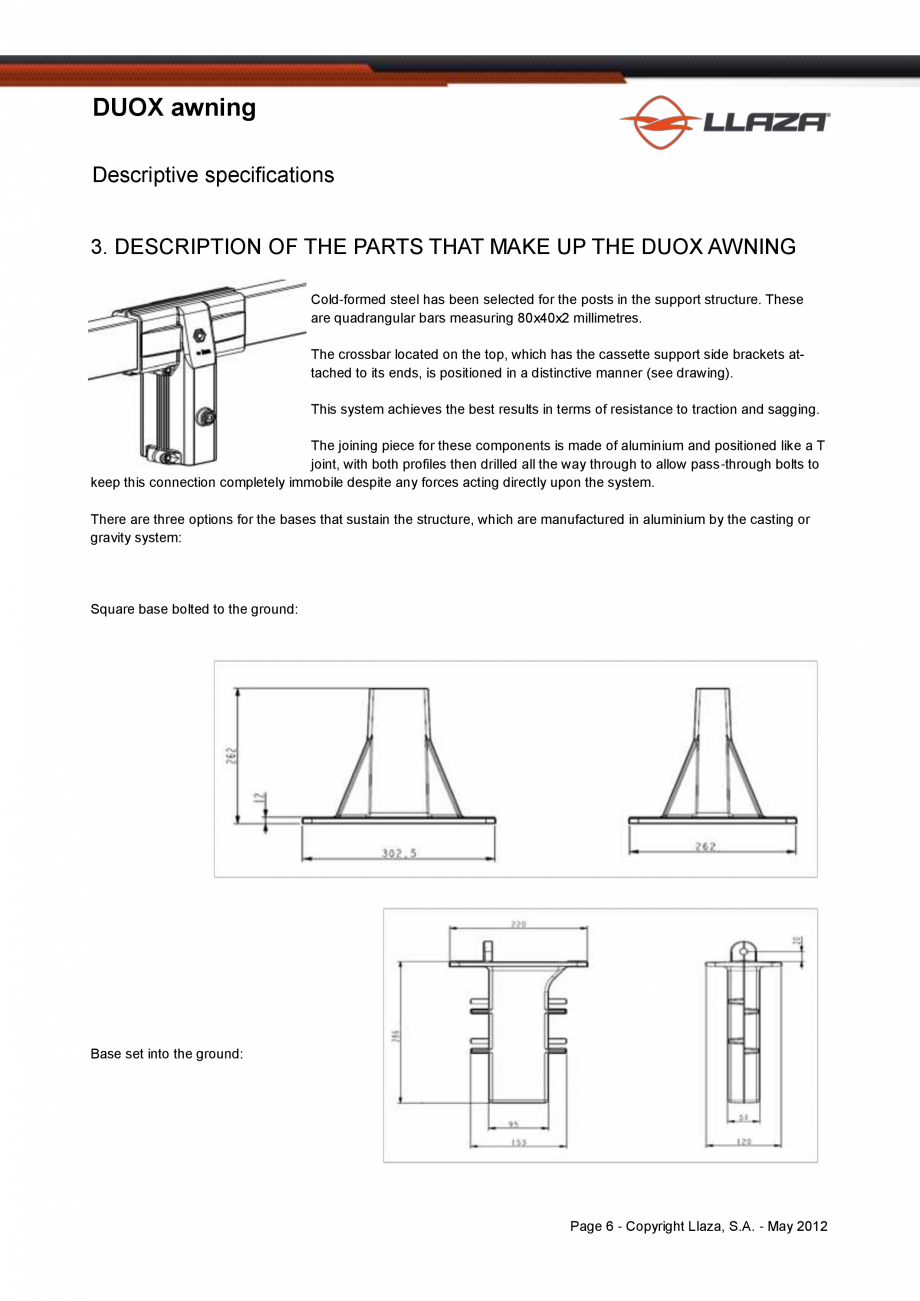 Pagina 6 - Copertina dubla cu ax comun si structura proprie LLAZA Duox Fisa tehnica Engleza ding or ...