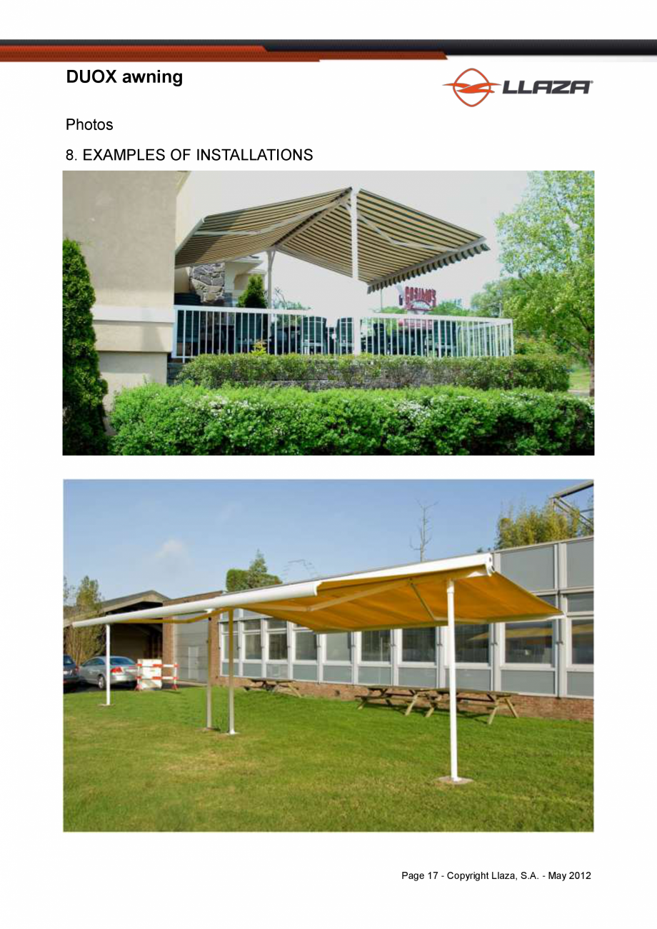 Pagina 17-Copertina dubla cu ax comun si structura proprie LLAZA Duox Fisa tehnica Engleza x40) bolts (K)...