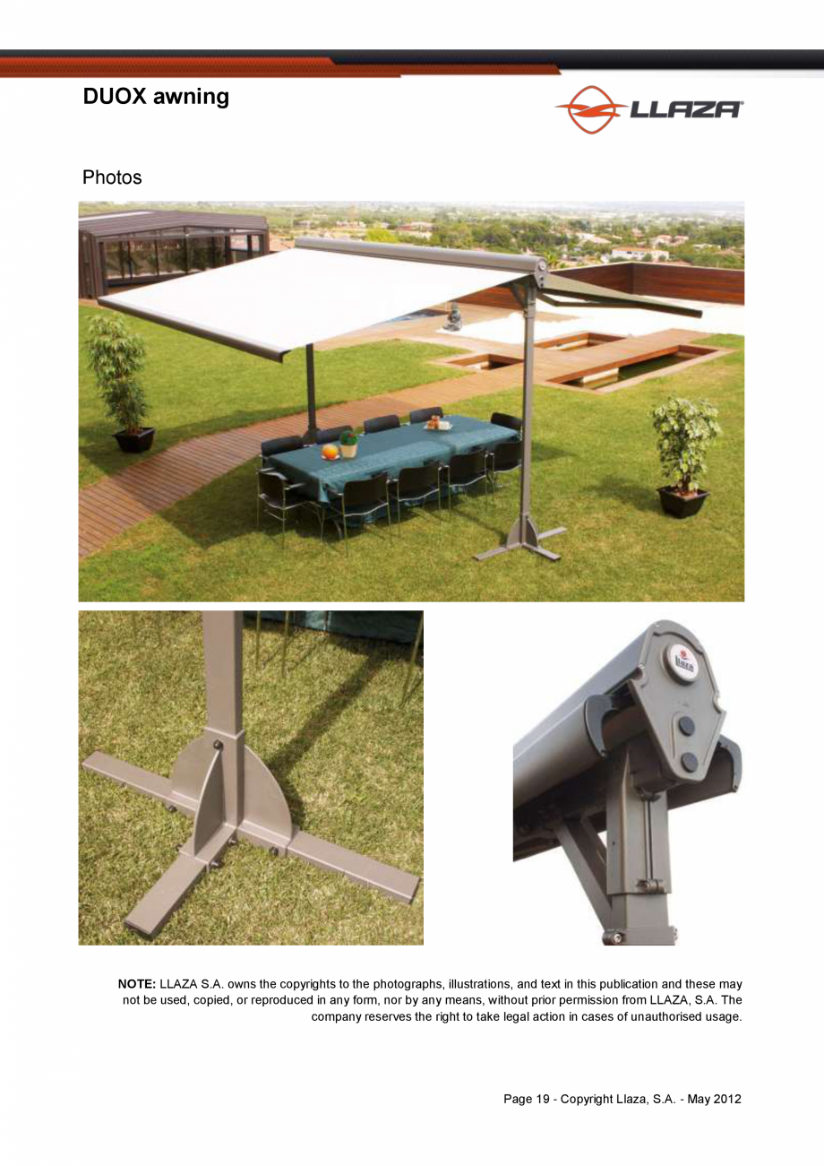 Pagina 19-Copertina dubla cu ax comun si structura proprie LLAZA Duox Fisa tehnica Engleza 