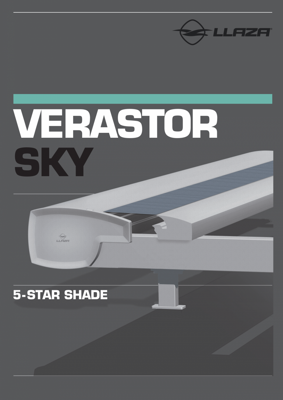 Pagina 1-Copertina cu caseta si pistoane LLAZA VeraStor Fisa tehnica Engleza VERASTOR
SKY

5- STAR SHADE
...