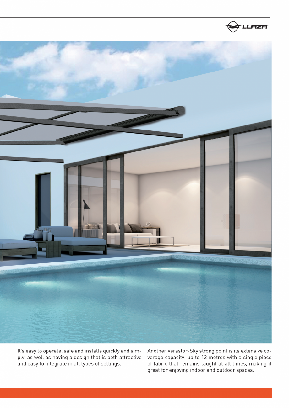 Pagina 3-Copertina cu caseta si pistoane LLAZA VeraStor Fisa tehnica Engleza and silent movement.
• The...