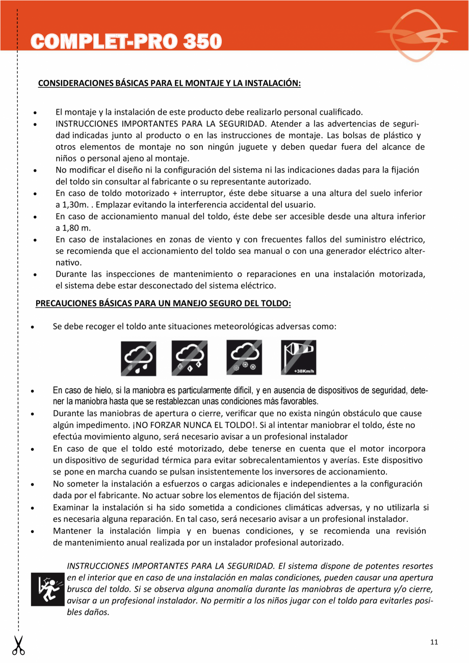 Pagina 11-Copertina cu console pe lateral LLAZA Complet Pro 350 Instructiuni montaj, utilizare Engleza,...