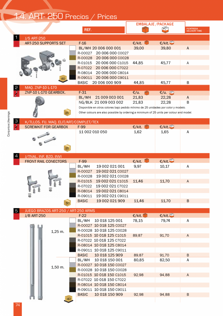Pagina 75-Lista de preturi LLaza LLAZA StorBox 250, StorBox 300, ART 350 Plus, ART 250, Complet Pro 350,...