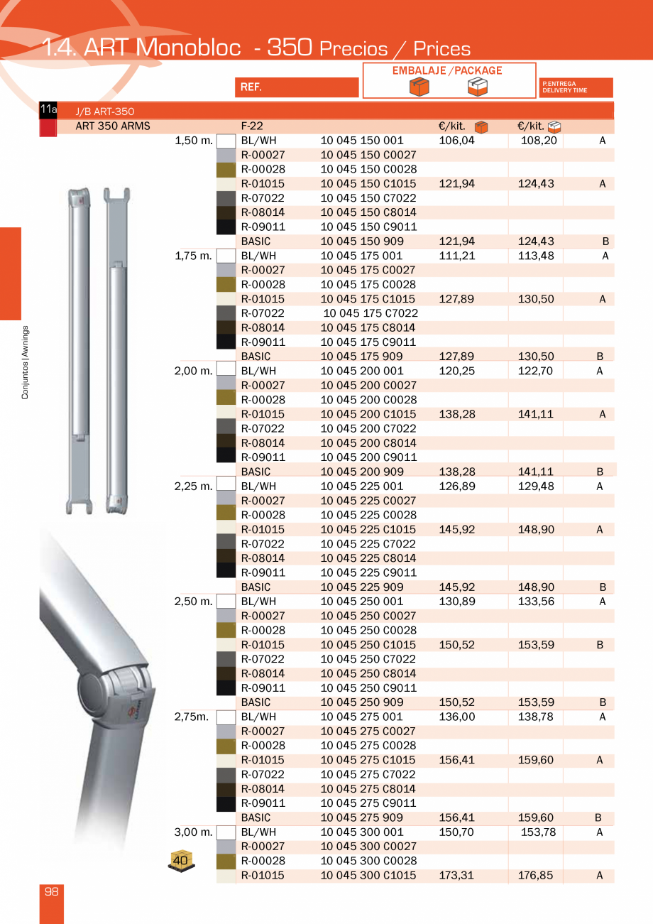 Pagina 99-Lista de preturi LLaza LLAZA StorBox 250, StorBox 300, ART 350 Plus, ART 250, Complet Pro 350,...