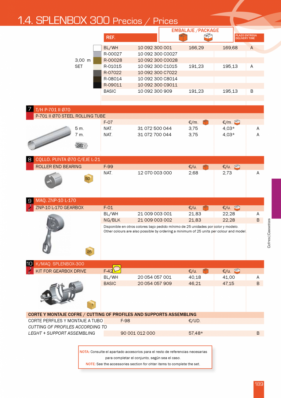 Pagina 190-Lista de preturi LLaza LLAZA StorBox 250, StorBox 300, ART 350 Plus, ART 250, Complet Pro 350,...