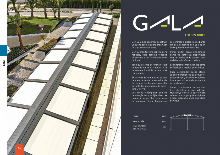 Pagina 54-Pergole solare LLAZA Ellit Mino, Ellite Mino Wood, PGT Silver 1-4, PGT Gala G3, PGT Marine, PGT...