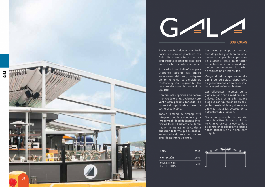 Pagina 58-Pergole solare LLAZA Ellit Mino, Ellite Mino Wood, PGT Silver 1-4, PGT Gala G3, PGT Marine, PGT...