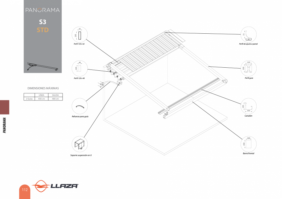 Pagina 112-Pergole solare LLAZA Ellit Mino, Ellite Mino Wood, PGT Silver 1-4, PGT Gala G3, PGT Marine, PGT...