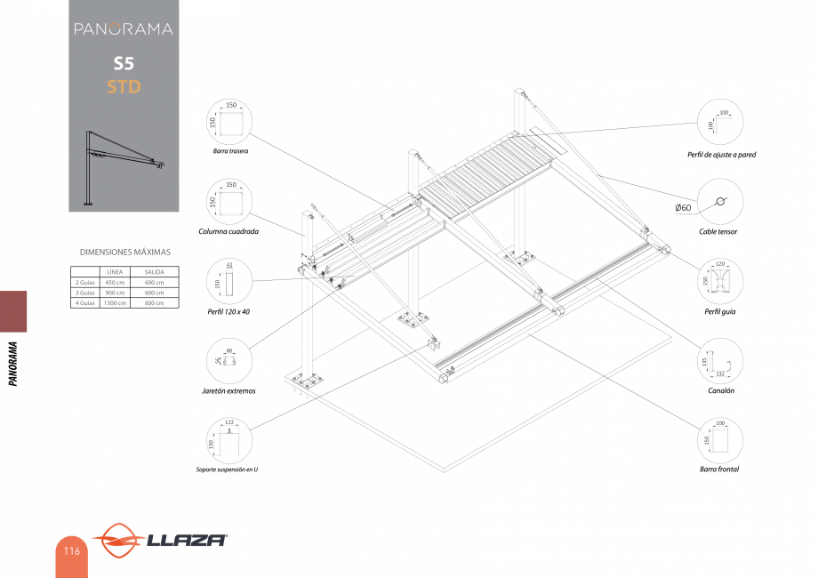 Pagina 116-Pergole solare LLAZA Ellit Mino, Ellite Mino Wood, PGT Silver 1-4, PGT Gala G3, PGT Marine, PGT...