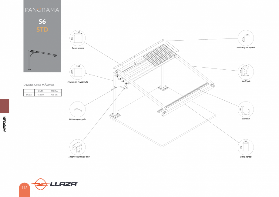 Pagina 118-Pergole solare LLAZA Ellit Mino, Ellite Mino Wood, PGT Silver 1-4, PGT Gala G3, PGT Marine, PGT...