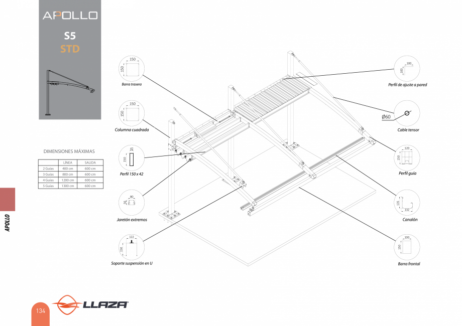 Pagina 134-Pergole solare LLAZA Ellit Mino, Ellite Mino Wood, PGT Silver 1-4, PGT Gala G3, PGT Marine, PGT...