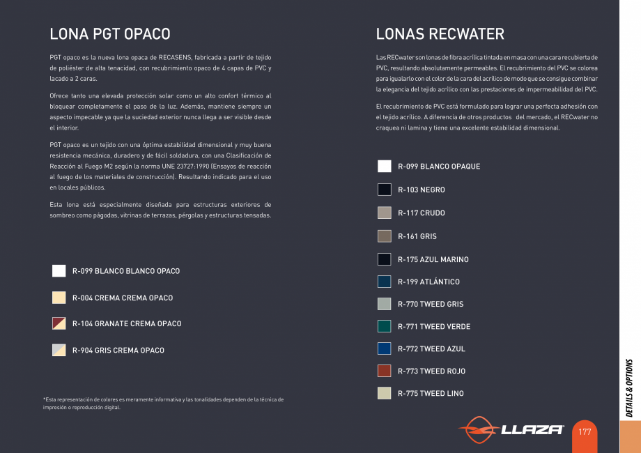 Pagina 177-Pergole solare LLAZA Ellit Mino, Ellite Mino Wood, PGT Silver 1-4, PGT Gala G3, PGT Marine, PGT...