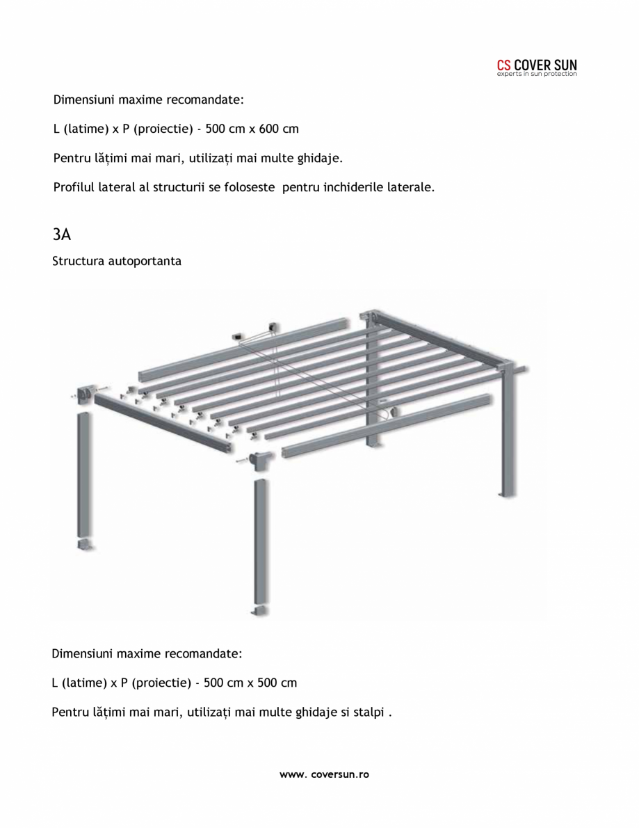 Pagina 8-Pergola usoara din aluminiu LLAZA Ellit Mino Fisa tehnica Engleza B = 550-880

Tensiunea admisibilă...