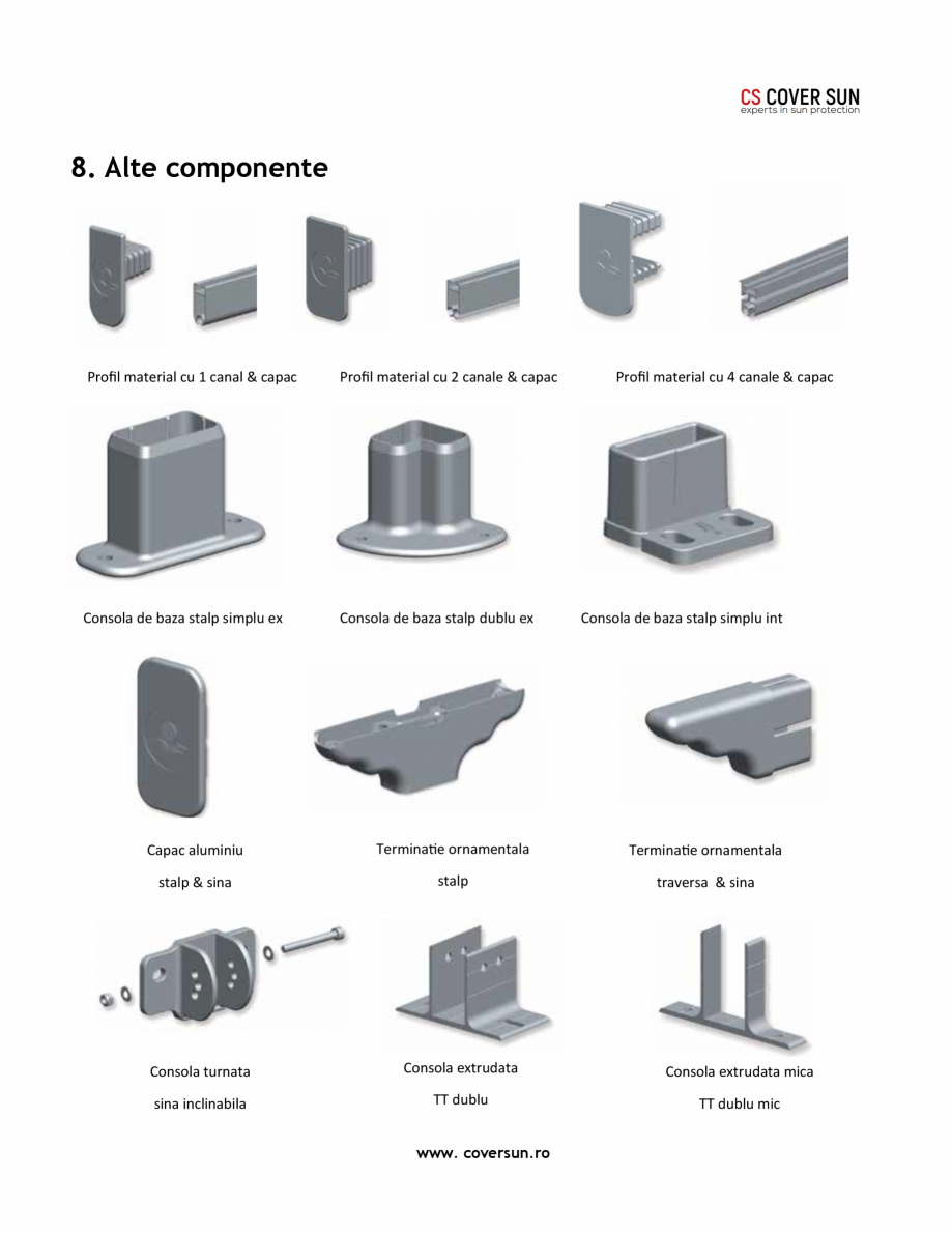 Pagina 13-Pergola usoara din aluminiu LLAZA Ellit Mino Fisa tehnica Engleza I - RO30508354 Nr. Reg. -...