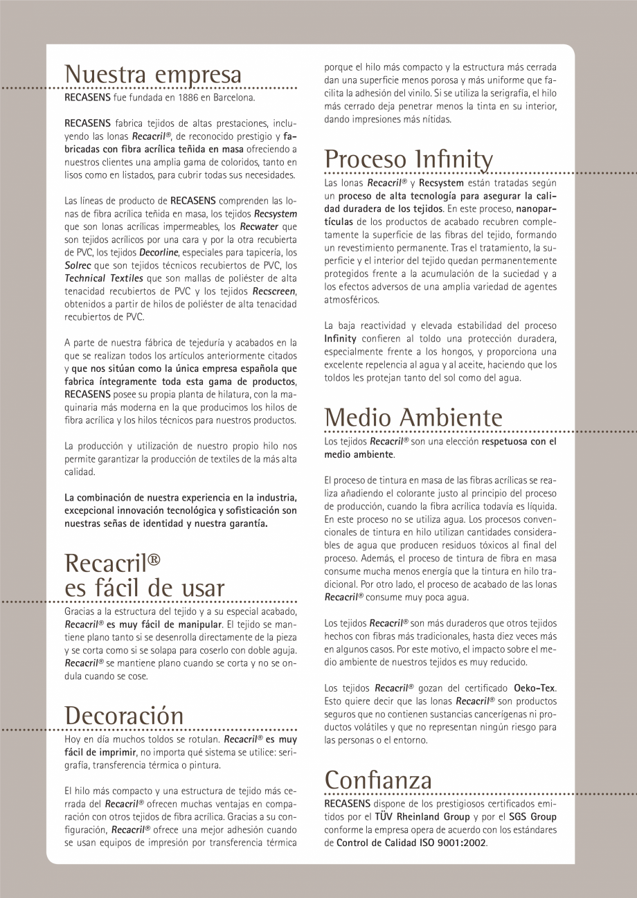 Pagina 2-Recasens - Catalog materiale LLAZA Ellit Mino Catalog, brosura Spaniola ados
y que nos sitúan como ...