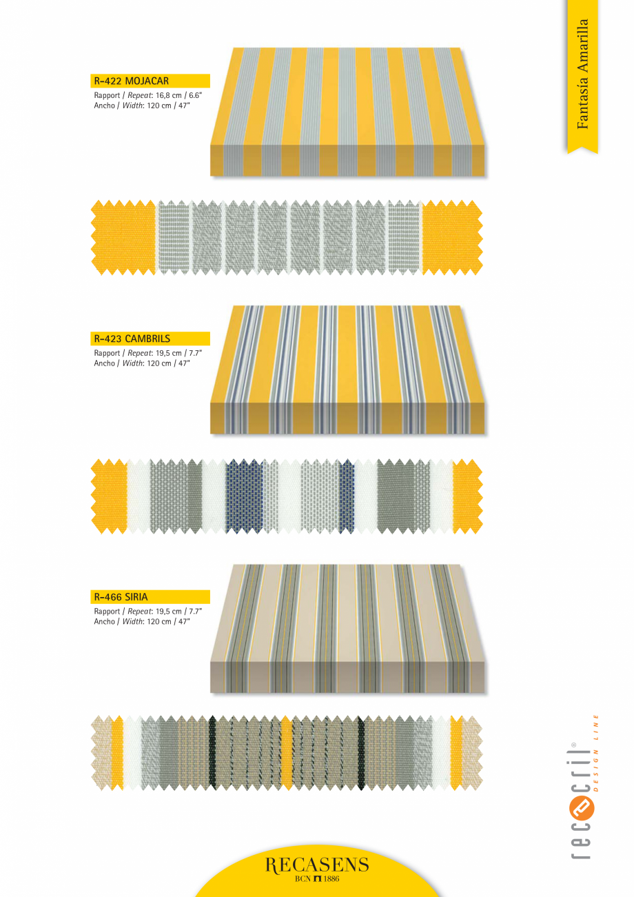 Pagina 44-Recasens - Catalog materiale LLAZA Ellit Mino Catalog, brosura Spaniola 
Ancho / Width: 120 cm /...