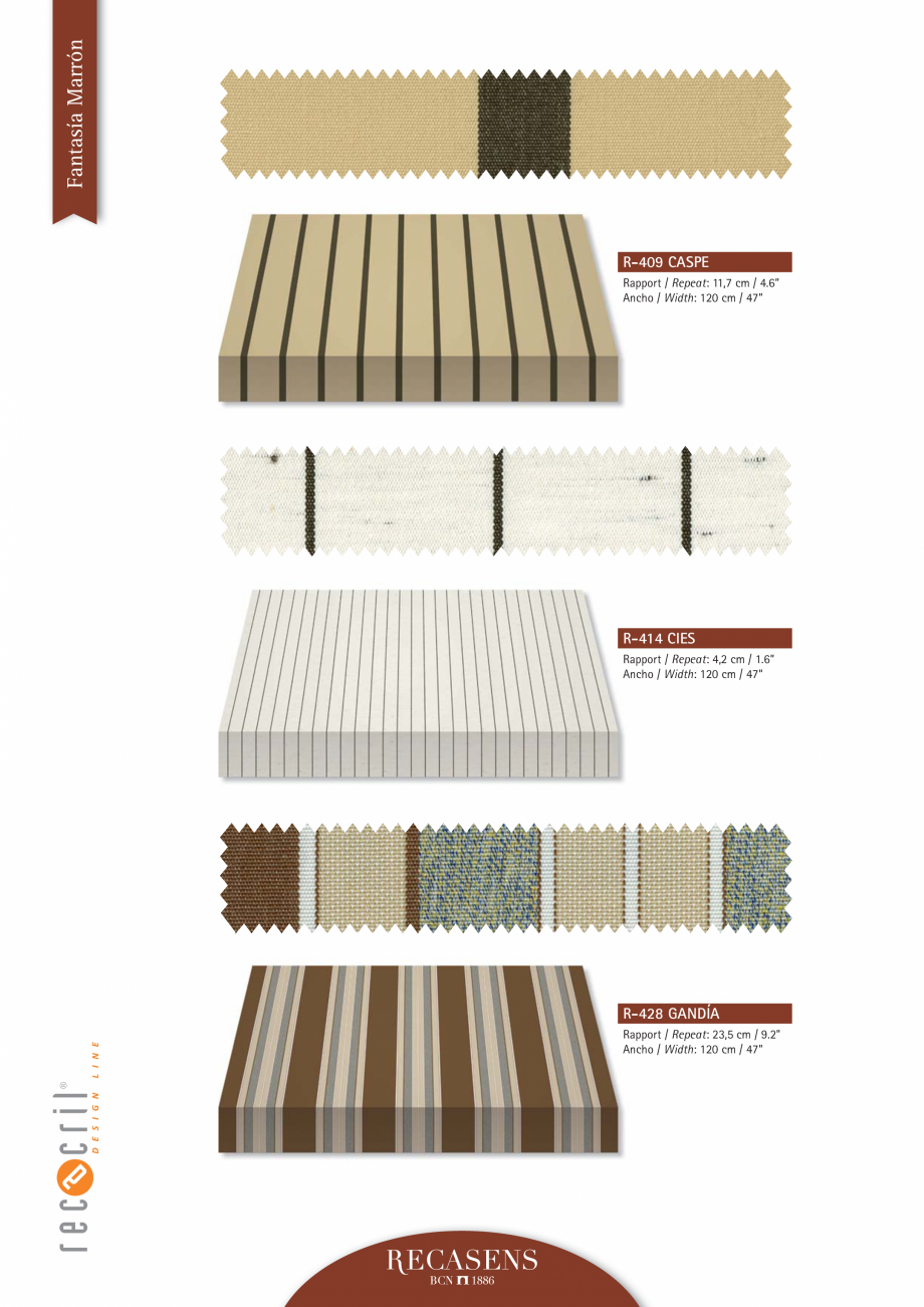 Pagina 49-Recasens - Catalog materiale LLAZA Ellit Mino Catalog, brosura Spaniola dth: 120 cm - 47”

R-073...
