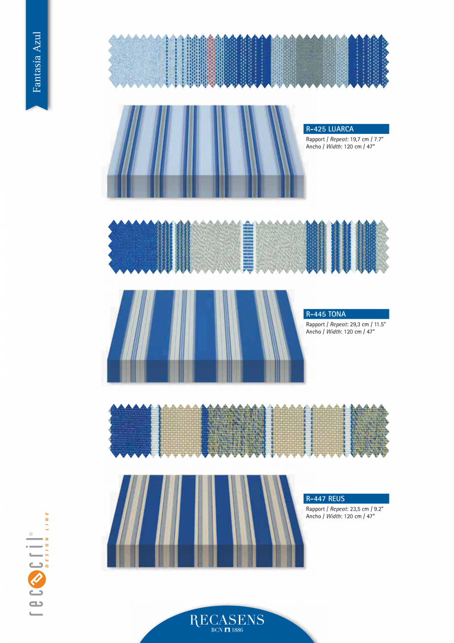 Pagina 31-Catalog materiale pentru peretele de vant LLAZA Catalog, brosura Spaniola US
Rapport / Repeat: 23,5 ...