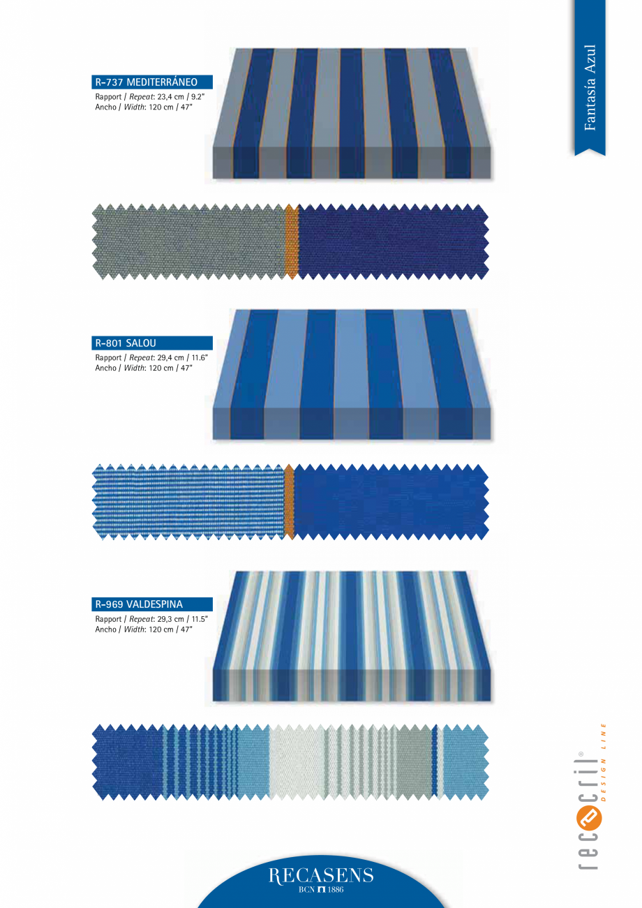 Pagina 32-Catalog materiale pentru peretele de vant LLAZA Catalog, brosura Spaniola 
Ancho / Width: 120 cm / ...