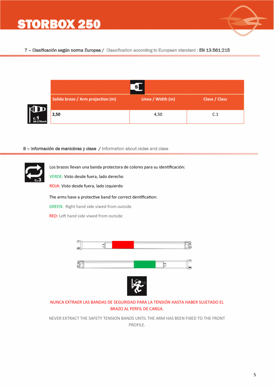 Pagina 5-Instructiuni de instalare a peretelui de vant  LLAZA Instructiuni montaj, utilizare Engleza,...