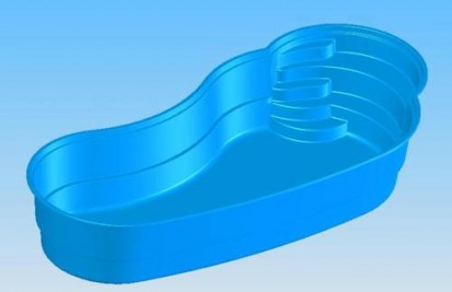 Imagine 3D piscuna model Laguna LAGUNA Piscina rezidentiala din fibra de sticla - imagini 3D