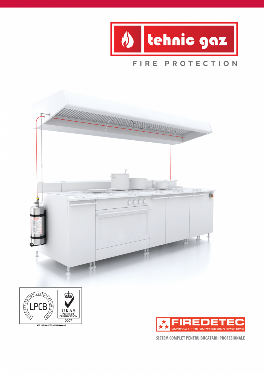 Pagina 1-Instalatii automate pentru stingere incendii bucatarii, hote TEHNIC GAZ FIRE PROTECTION Fisa tehnica...