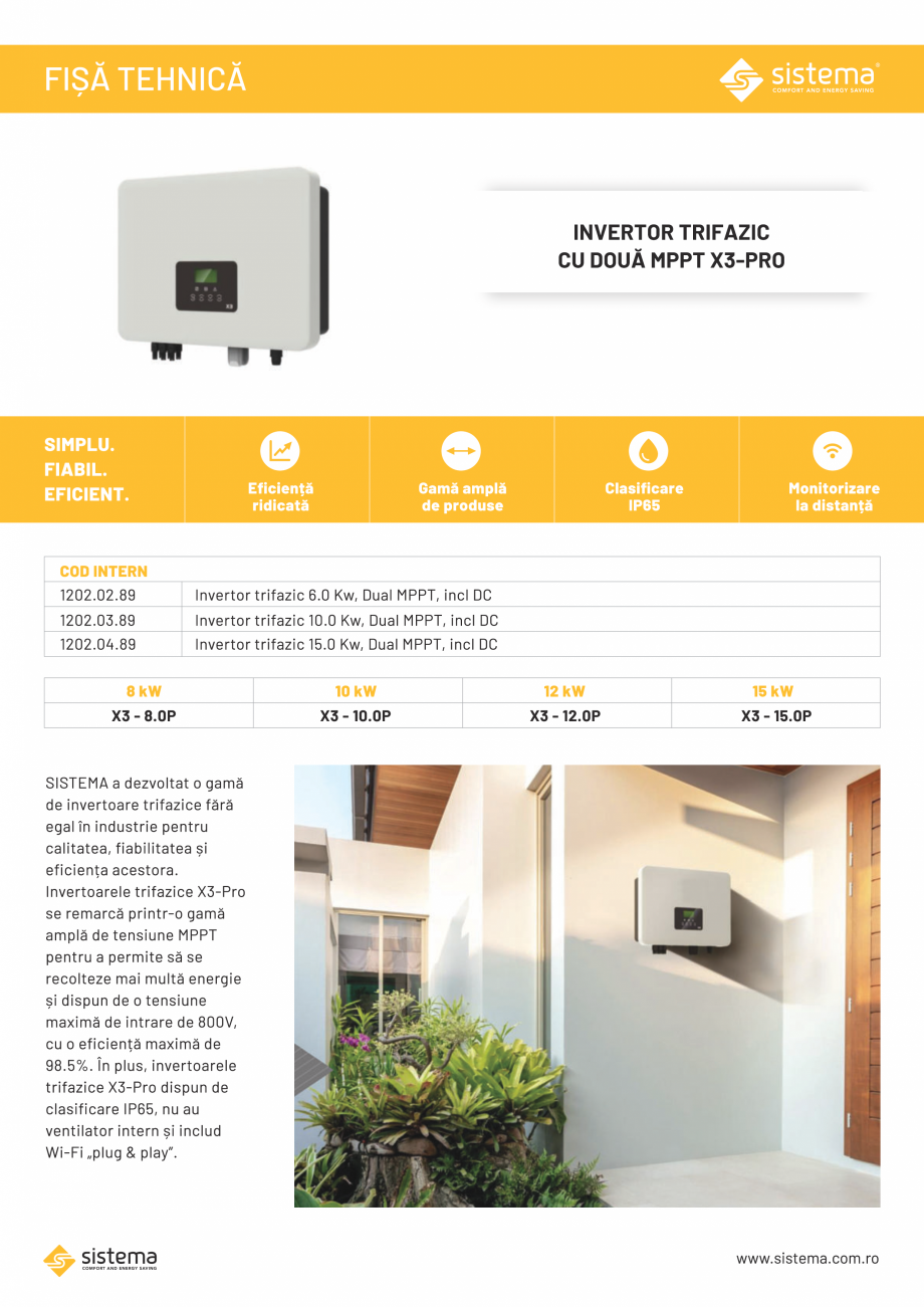 Pagina 1-Invertor 12-15 trifazic SISTEMA Invertor 12-15 kW Fisa tehnica Romana 