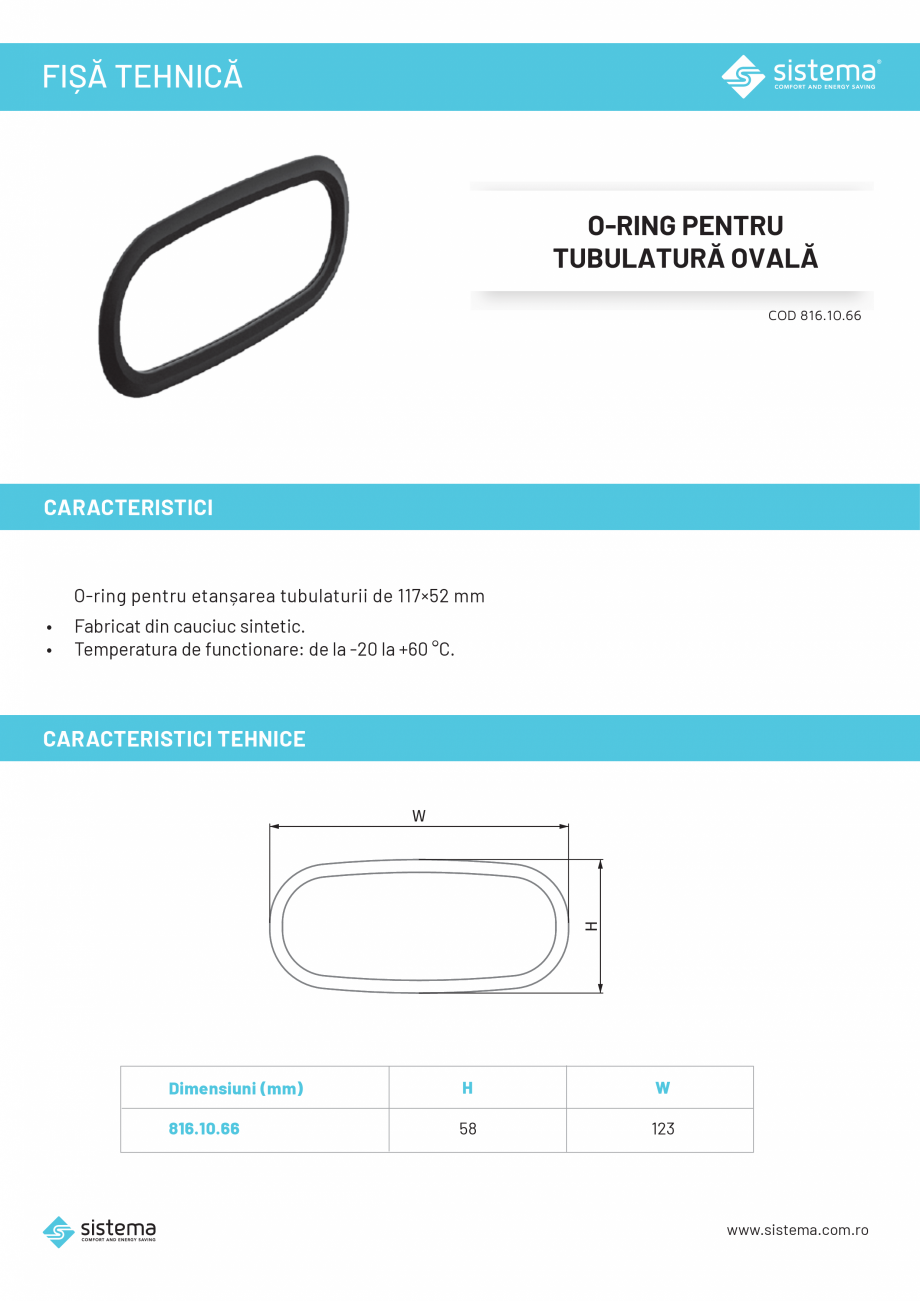 Pagina 1-O-ring tubulatura ovala SISTEMA 816.10.66 Fisa tehnica Romana FIȘĂ TEHNICĂ

O-RING PENTRU...