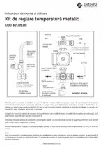 Kit de reglare temperatura metalic SISTEMA