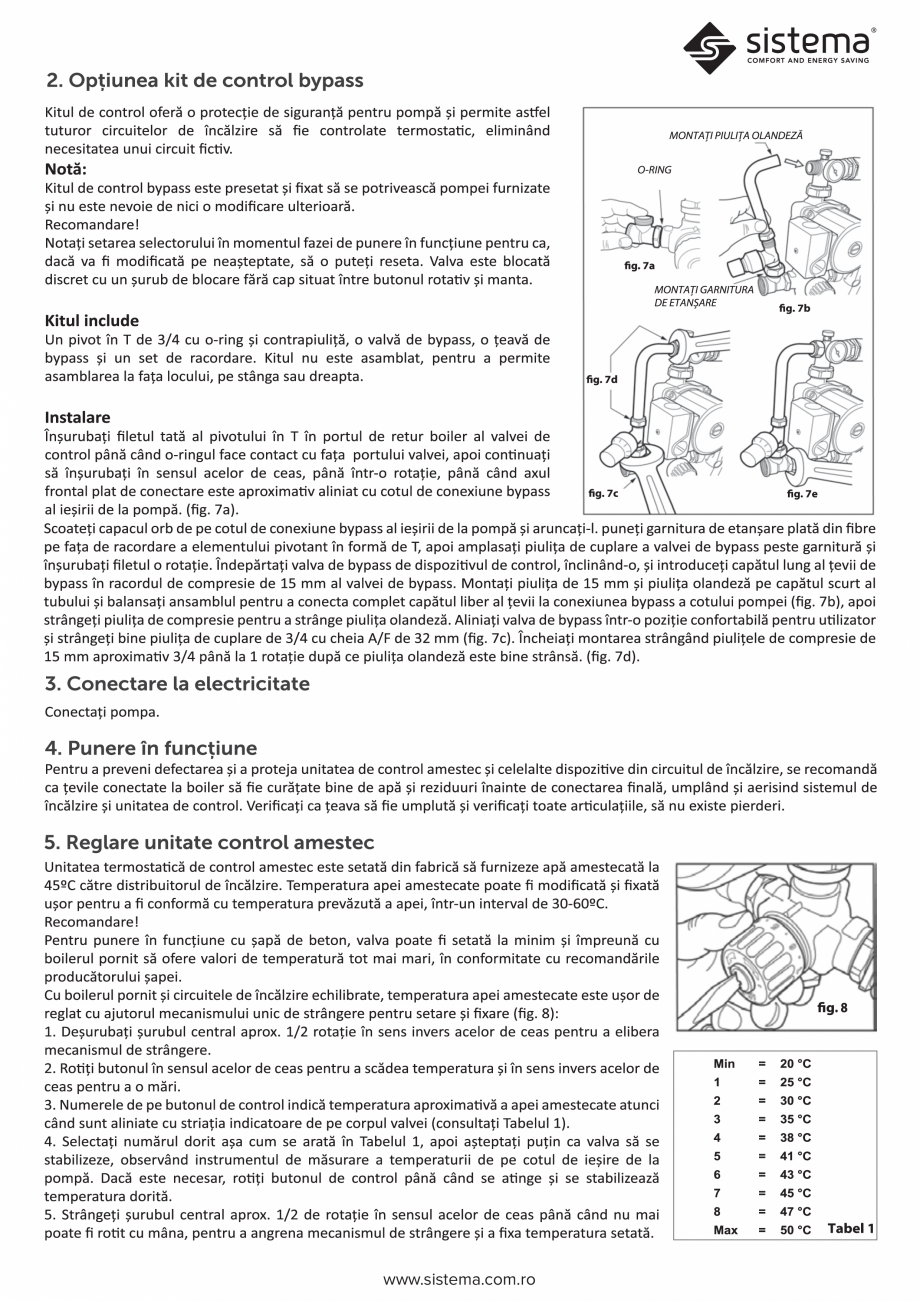 Pagina 3 - Kit de reglare temperatura metalic SISTEMA Kit metalic Instructiuni montaj, utilizare...