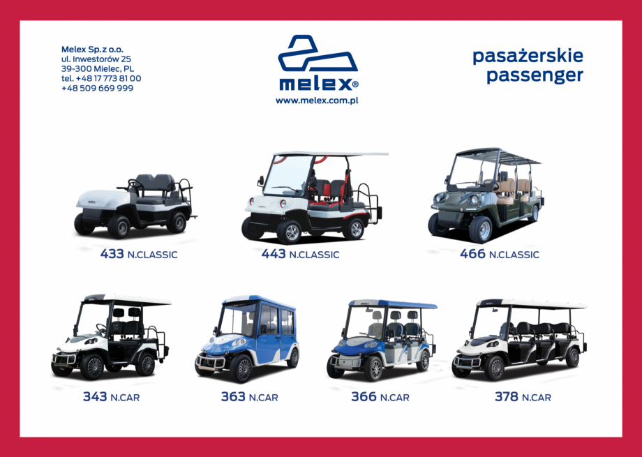 Pagina 1-Prezentare modele masini pur electrice transport persoane - MELEX MELEX 378 N.CAR MELEX, MELEX - 466...