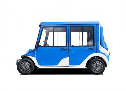 Model albastru - vedere din lateral MELEX 363 N.CAR Masina electrica transport 4 persoane