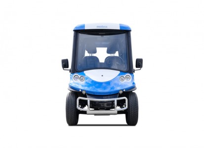 Vedere din fata - model in culoarea albastra MELEX 363 N CAR Masina electrica transport 4