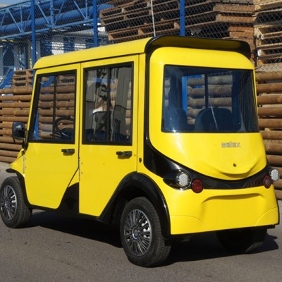 MELEX Model in culoarea galbena - Masini pur electrice transport persoane  MELEX