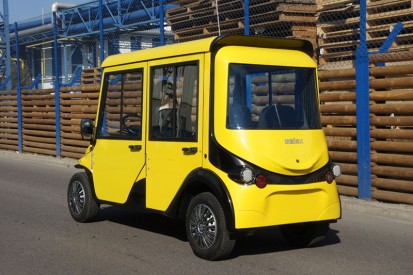 Model in culoarea galbena MELEX 363 N.CAR Masina electrica transport 4 persoane