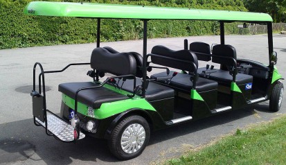 Detalii model in culoarea verde 378 N.CAR MELEX Masina electrica transport 8 persoane 