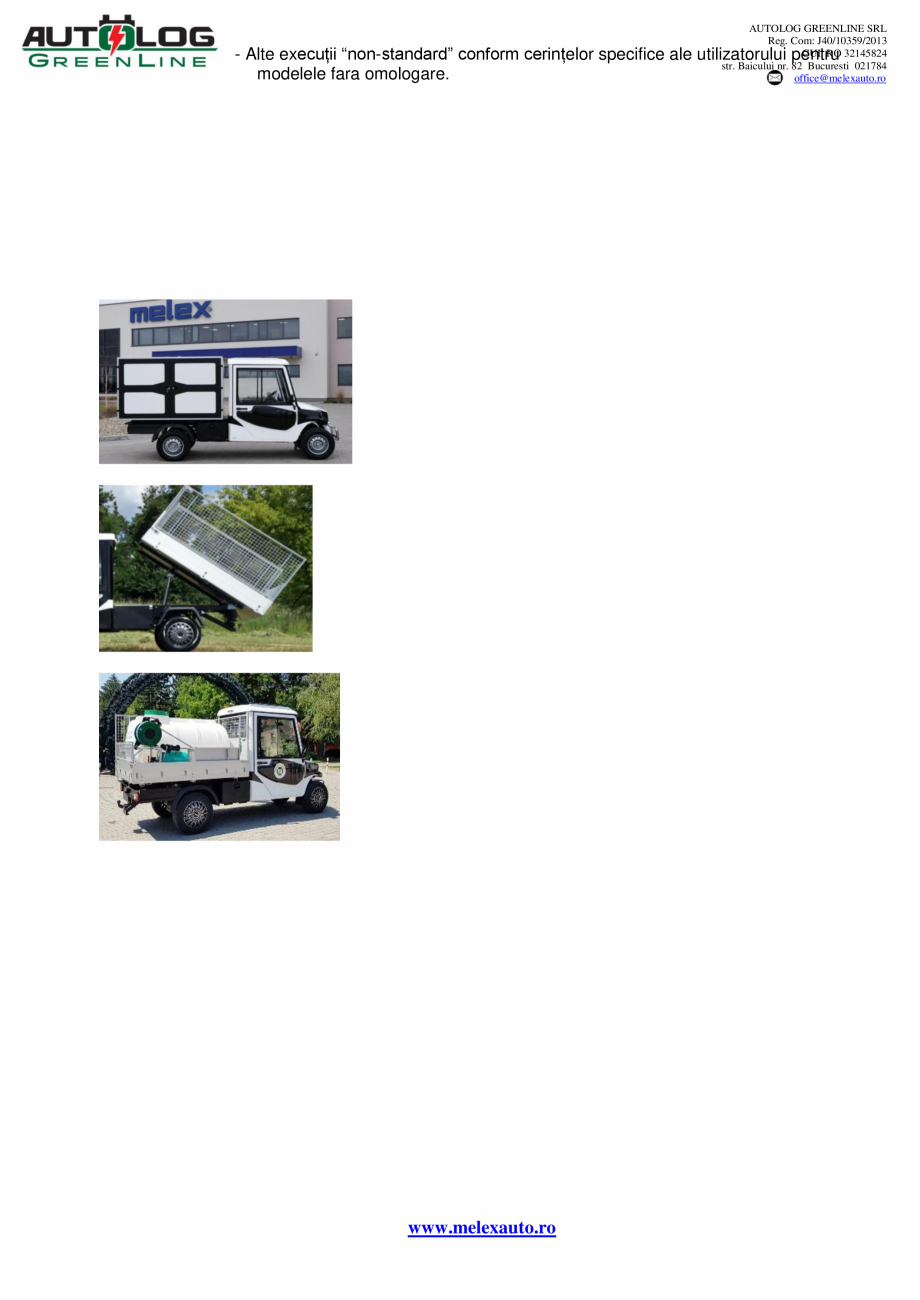Pagina 4-Autoutilitara electrica Melex model 391.1 FL N.CAR MELEX 391.1. Catalog, brosura Romana lidă,...