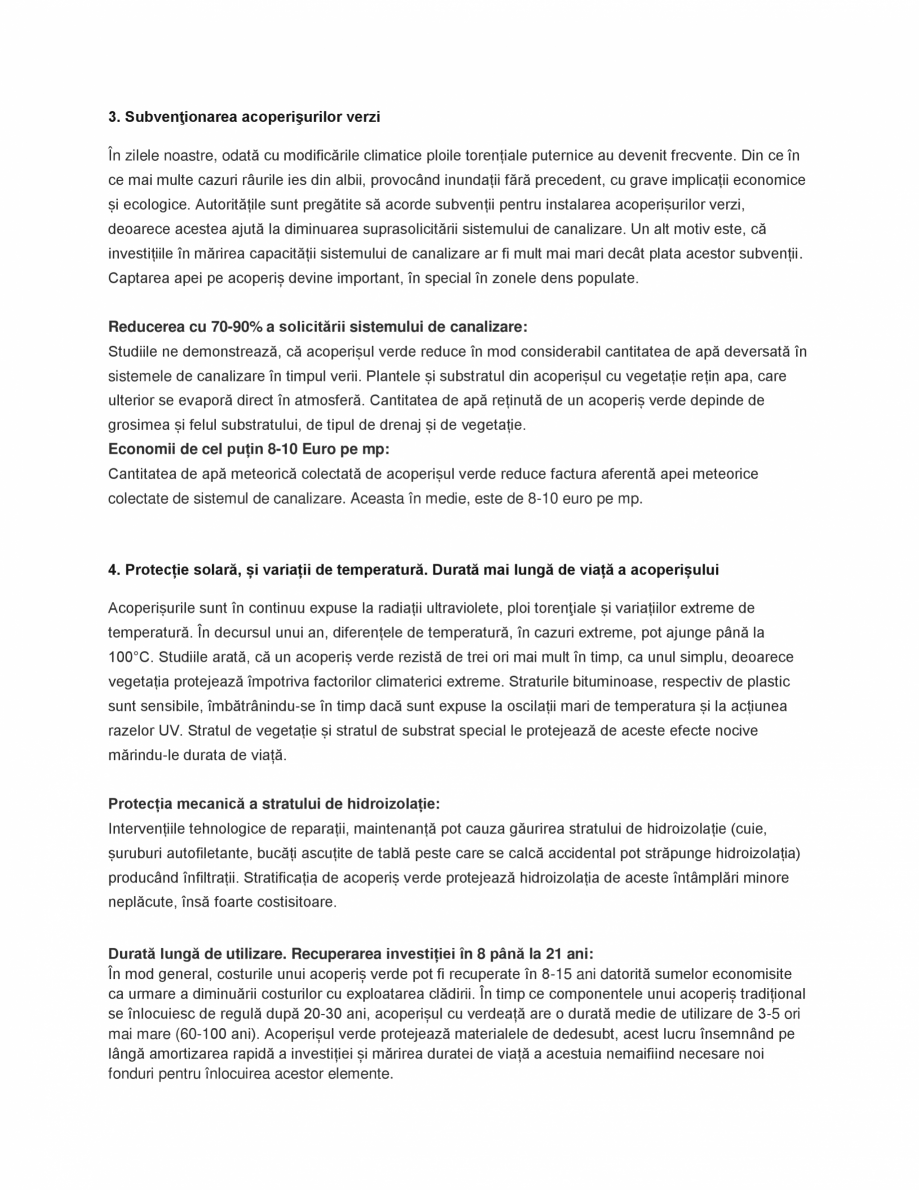 Pagina 3-Avantajele acoperisului verde ODU GREEN ROOF Acoperis verde extensiv usor, Acoperis verde extensiv...