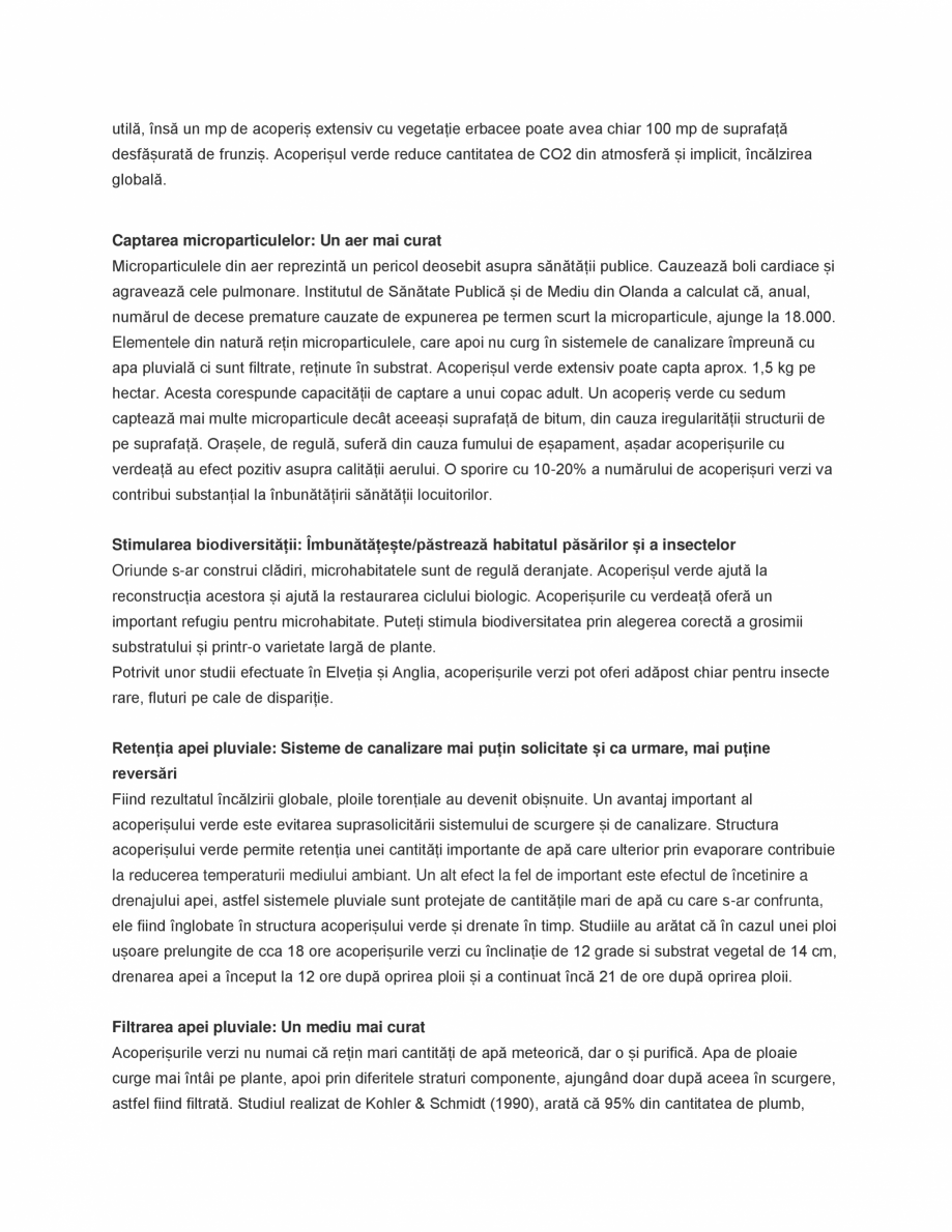 Pagina 5-Avantajele acoperisului verde ODU GREEN ROOF Acoperis verde extensiv usor, Acoperis verde extensiv...