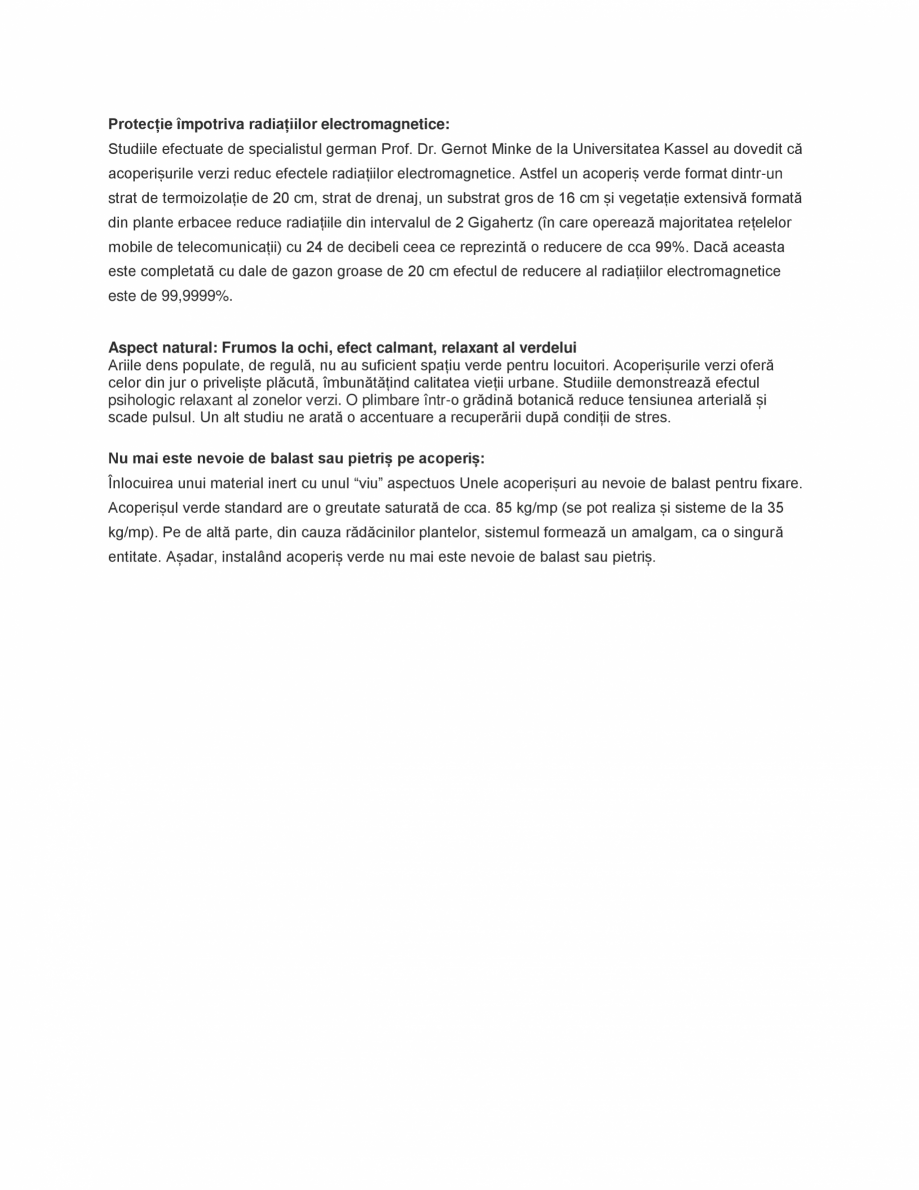 Pagina 7-Avantajele acoperisului verde ODU GREEN ROOF Acoperis verde extensiv usor, Acoperis verde extensiv...