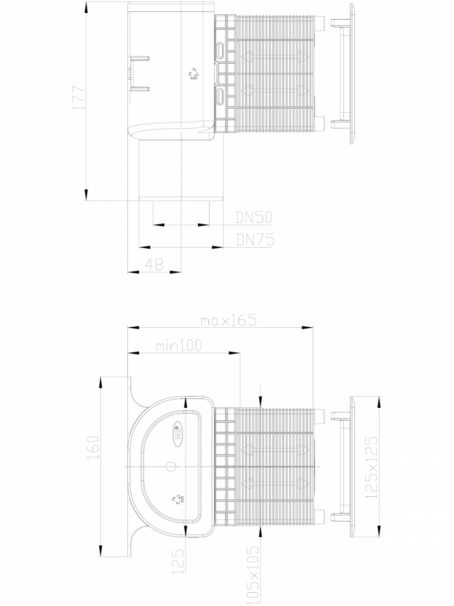 Pagina 1-CAD-DXF Piesa de ventilatie inzidita pentru aerisirea coloanelor de canalizare HL Hutterer &...
