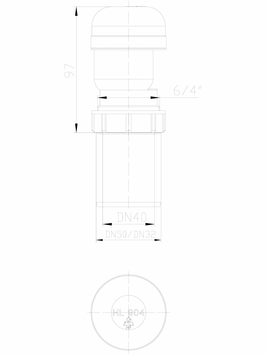 Pagina 1-CAD-DXF Aerator cu membrana pentru ventilarea unui sau mai multor obiecte sanitare HL Hutterer &...