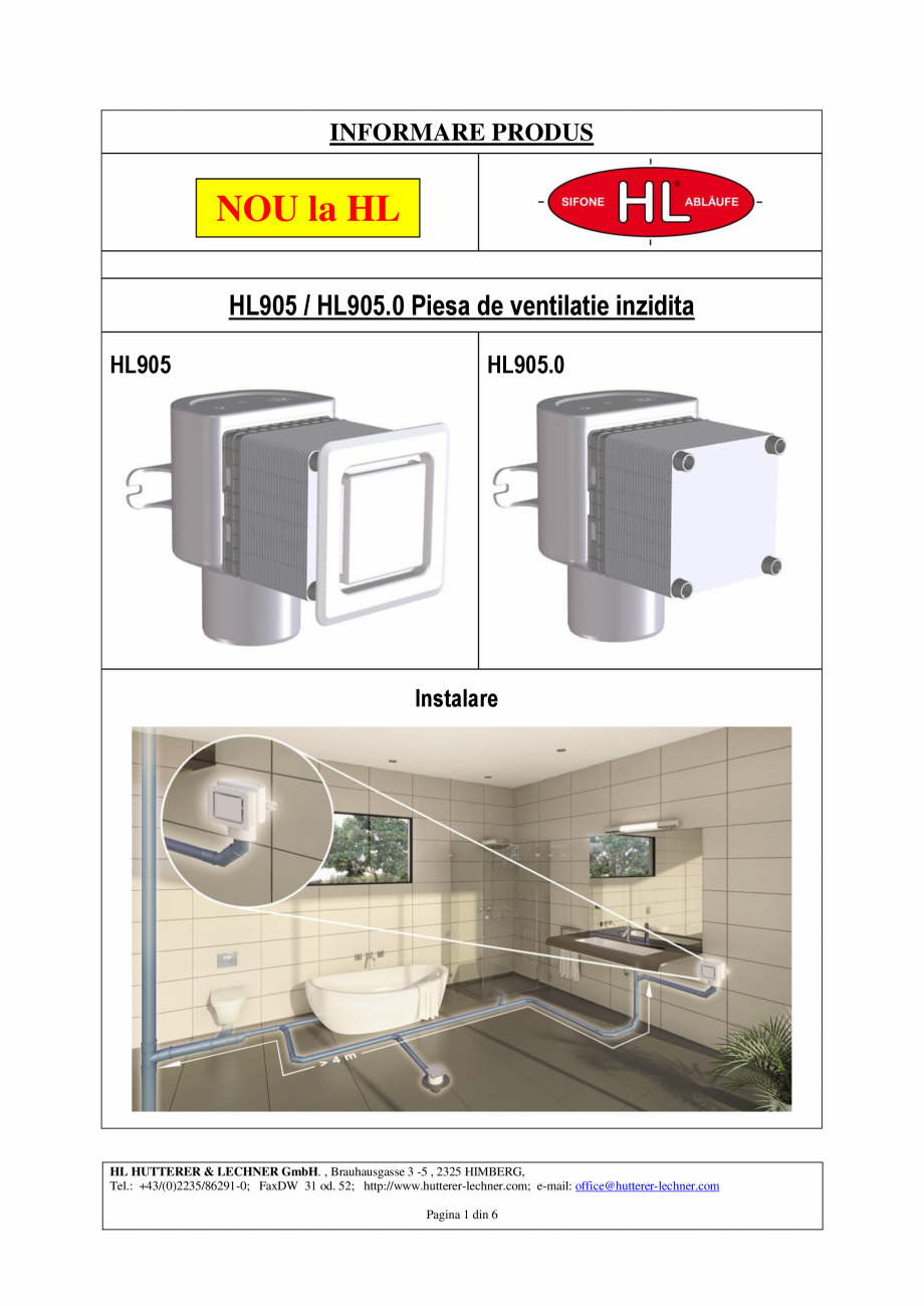 Pagina 1-Piesa de ventilatie inzidita pentru aerisirea coloanelor de canalizare HL Hutterer & Lechner...