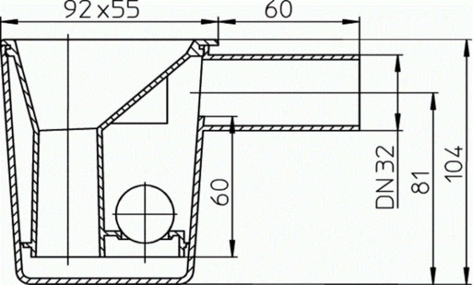 Pagina 1-Sifon condens tip palnie - desen tehnic HL Hutterer & Lechner HL21 Fisa tehnica Romana 