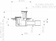 Desen tehnic - Sifon de pardoseala DN40 50 cu iesire verticala HL Hutterer & Lechner -